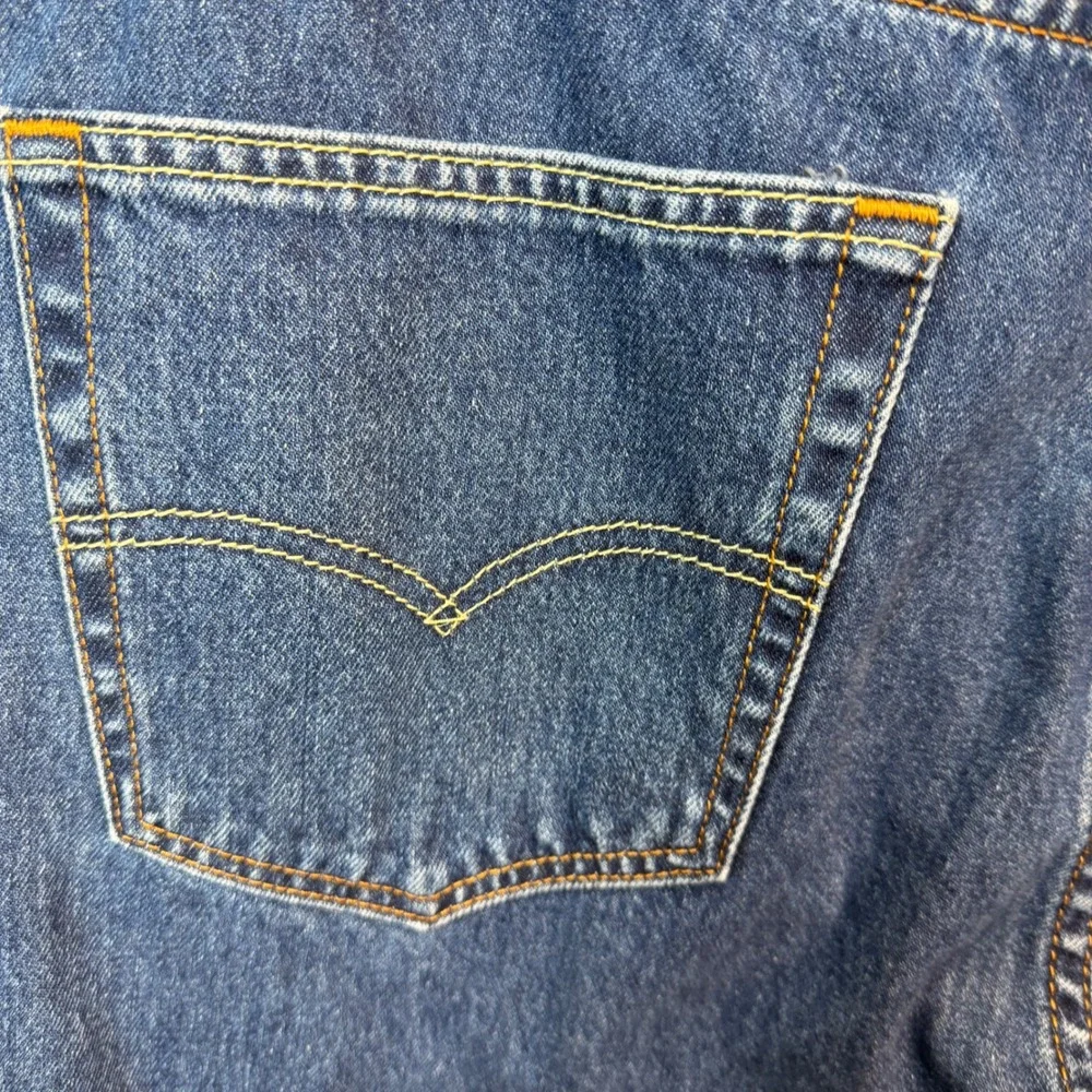 Levis Mens Jeans 38x30 Blue 505 Regular‎ Fit Straight Leg Denim Pants Western